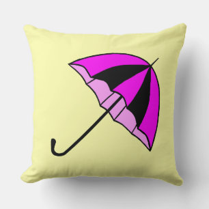 Purple Umbrella Grade Cotton Throw Pillow 20x20