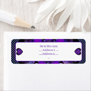 Purple umbrella & hearts .7