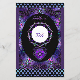 Purple umbrella & hearts .7