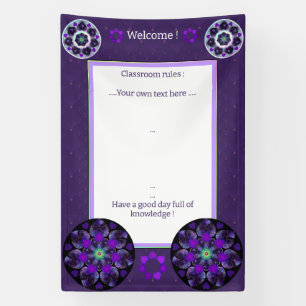 Purple umbrella & hearts .7 banner