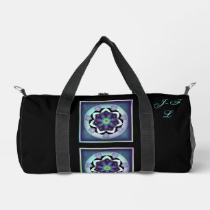 Purple umbrella & hearts .7 duffle bag