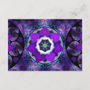 Purple umbrella & hearts .7 enclosure card
