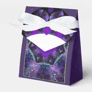 Purple umbrella & hearts .7 favour box