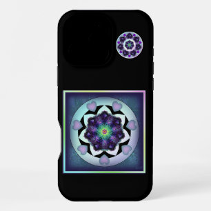 Purple umbrella & hearts .7 iPhone 16 pro max case