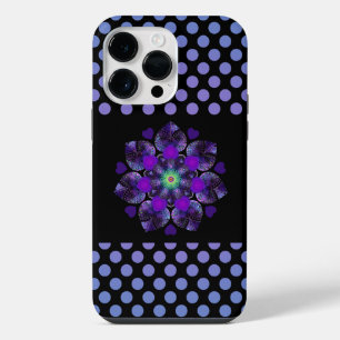 Purple umbrella & hearts .7 iPhone 14 pro max case