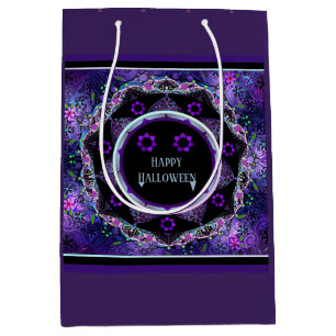 Purple umbrella & hearts .7 medium gift bag