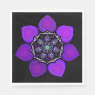 Purple umbrella & hearts .7 napkin