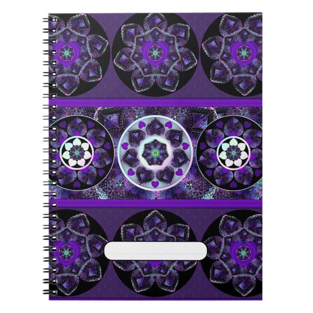 Purple umbrella & hearts .7 notebook (Front)