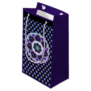 Purple umbrella & hearts .7 small gift bag