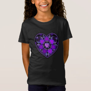 Purple umbrella & hearts .7 T-Shirt