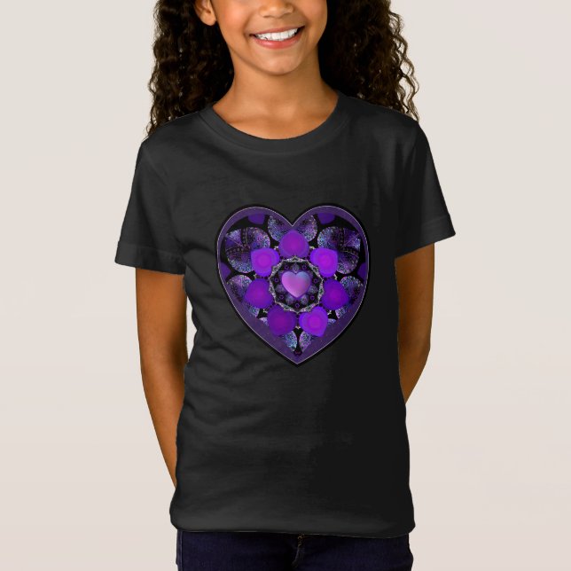 Purple umbrella & hearts .7 T-Shirt (Front)