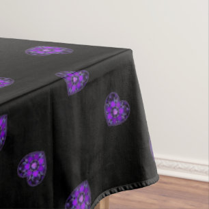 Purple umbrella & hearts .7 tablecloth