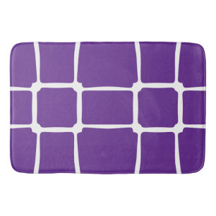 Purple Uneven Squares mosaic Bath Mat