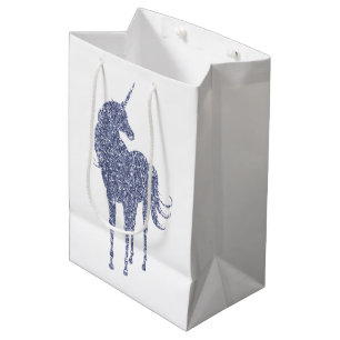 Purple Unicorn Glitter Medium Gift Bag