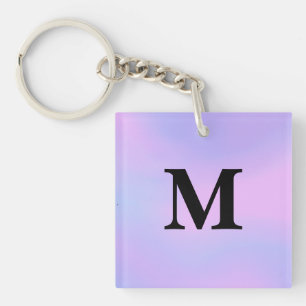 Purple unicorn gradient Custom Name Keychain