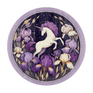Purple Unicorn irises Unicorns Iris                Cutting Board