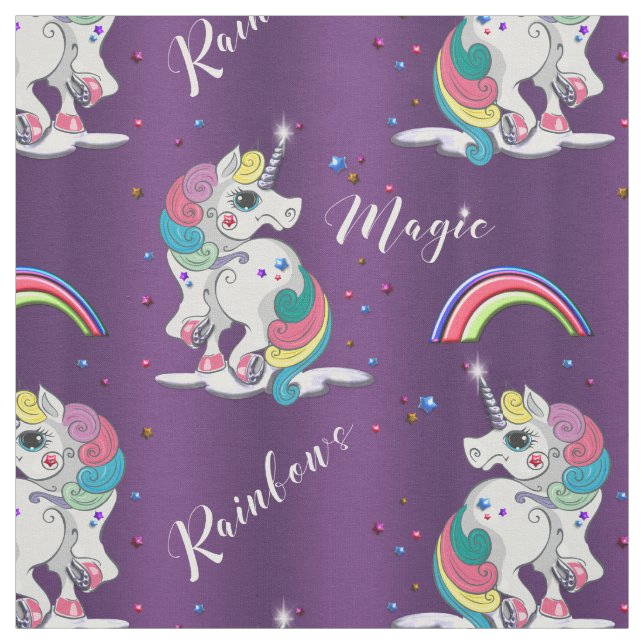 Purple Unicorn Magic Fabric (Swatch)
