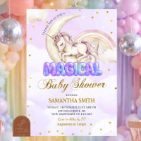 Purple Unicorn Magical girl baby shower