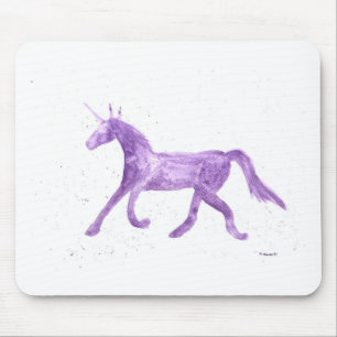 Purple unicorn mouse pad
