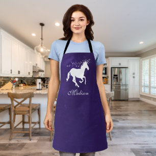 Purple Unicorn Personalised Apron