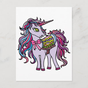 Purple Unicorn Postcard