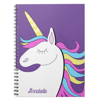 Purple Unicorn Pretty Unicorns Fantasy Notebook