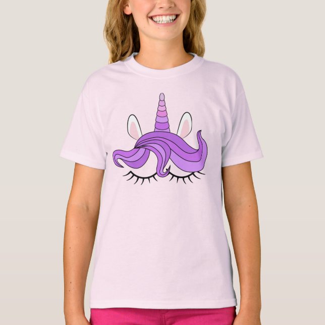 Purple Unicorn  T-Shirt (Front)