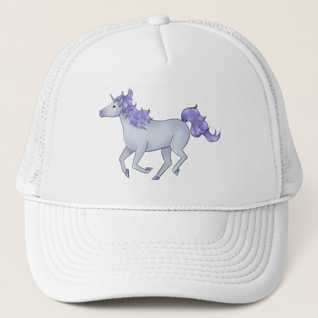 Purple Unicorn Trucker Hat (Front)