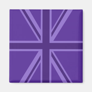 Purple Union Jack Design Magnet