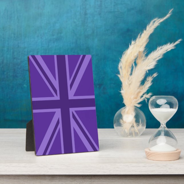 Purple Union Jack Design Plaque (Side)