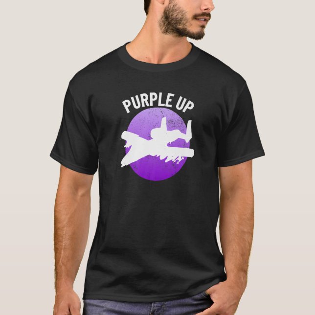 Purple Up A10 Warthog Military Kids Boys A 10 Purp T-Shirt (Front)