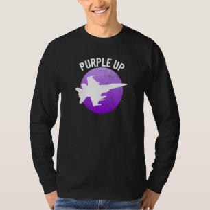 Purple Up F18 Hornet Military Kids Boys F 18 Purpl T-Shirt