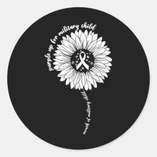 Purple Up For Military Child Kids Month Of Militar Classic Round Sticker