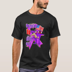 Purple Up For Military Child Month Dandelion Spark T-Shirt