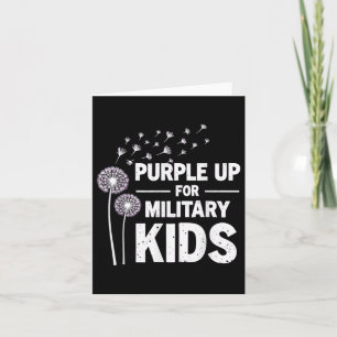 Purple Up For Military Kids Dandelion April Awaren Card