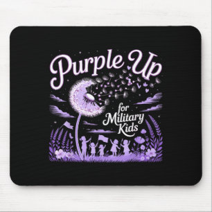 Purple Up for Military Kids Dandelion Military Mouse Pad