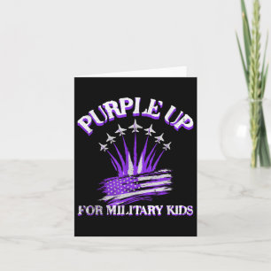 Purple Up For Military Kids Day American Children  Card