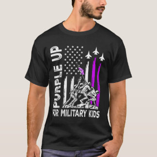 Purple Up For Military Kids Flag Military Child Mo T-Shirt