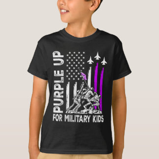 Purple Up For Military Kids Flag Military Child Mo T-Shirt