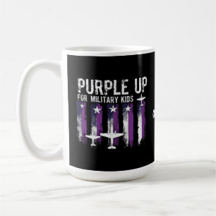 Purple Up For Military Kids Flag Show Your Support Coffee Mug