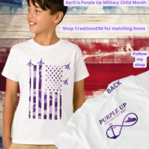 Purple Up for Military Kids Flag, Submarine & Jets
