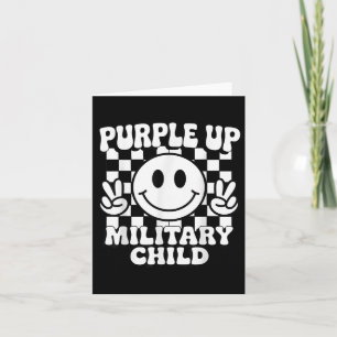 Purple Up For Military Kids Groovy Military Child Card