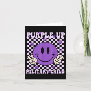 Purple Up For Military Kids Groovy Military Child Card
