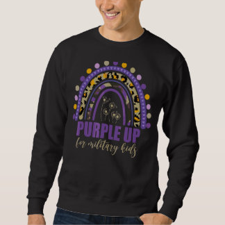 Purple Up For Military Kids Military Child Awarene Sweatshirt