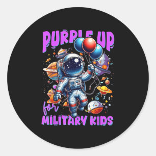 Purple Up For Military Kids Military Child Month A Classic Round Sticker