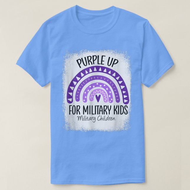 Purple Up For Military Kids Military Child Month R T-Shirt (Design Front)