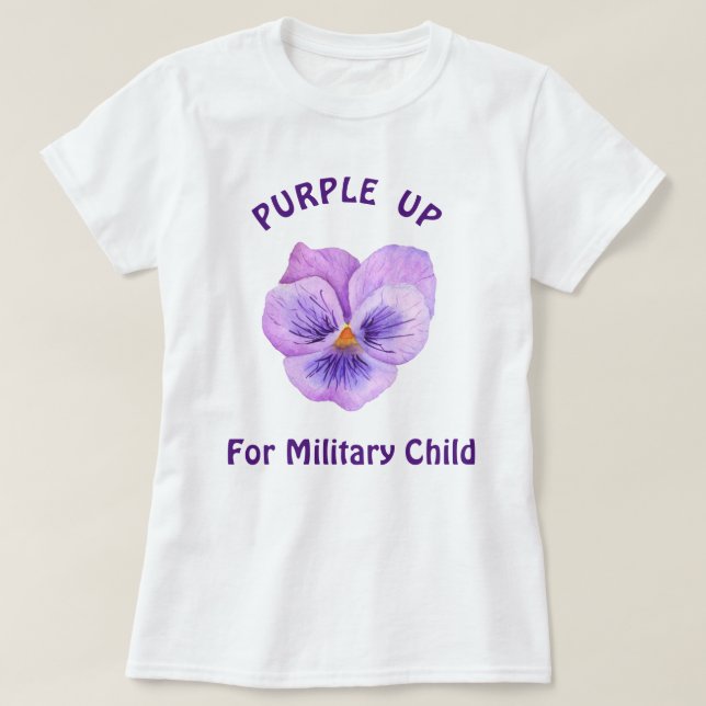 Purple Up For Military Kids Military Child    T-Shirt (Design Front)