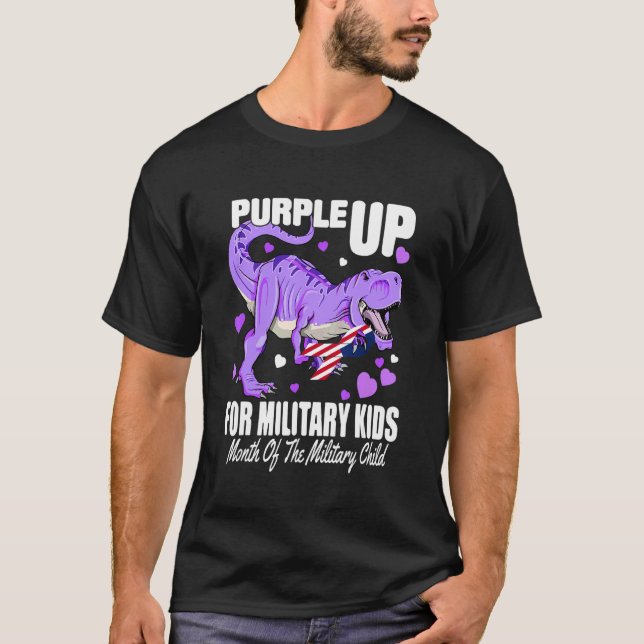 Purple Up For Military Kids Month Of Military Chil T-Shirt (Front)