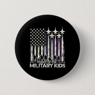 Purple Up For Military Kids - Month Of The Militar 6 Cm Round Badge