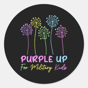 Purple Up For Military Kids - Month Of The Militar Classic Round Sticker